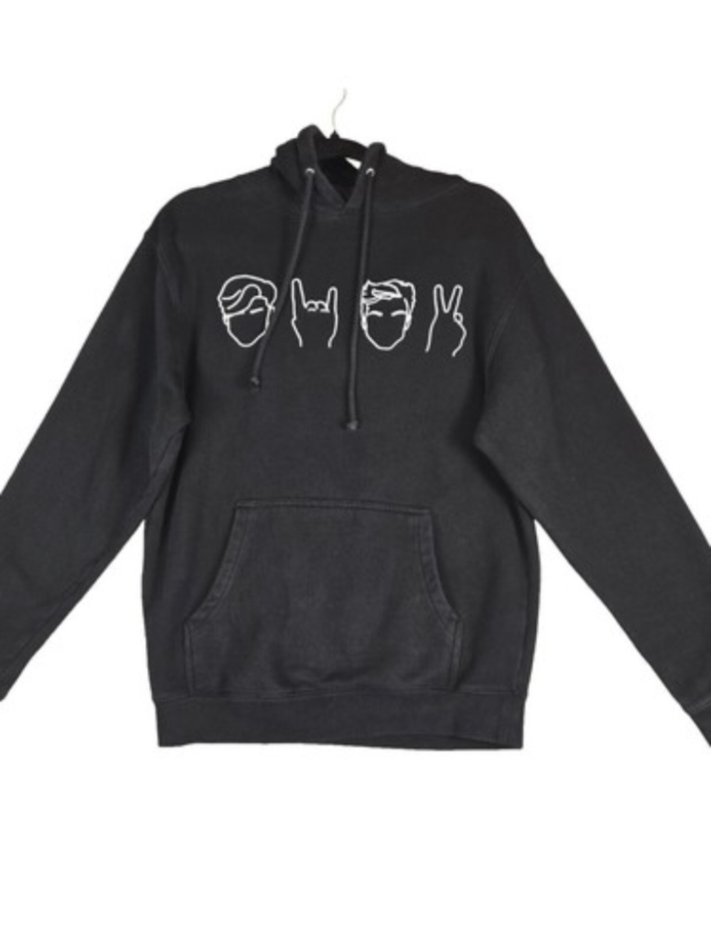 Dolan Twins Official Merch, Limited Edition Black & White Line Art Hoodie, Med